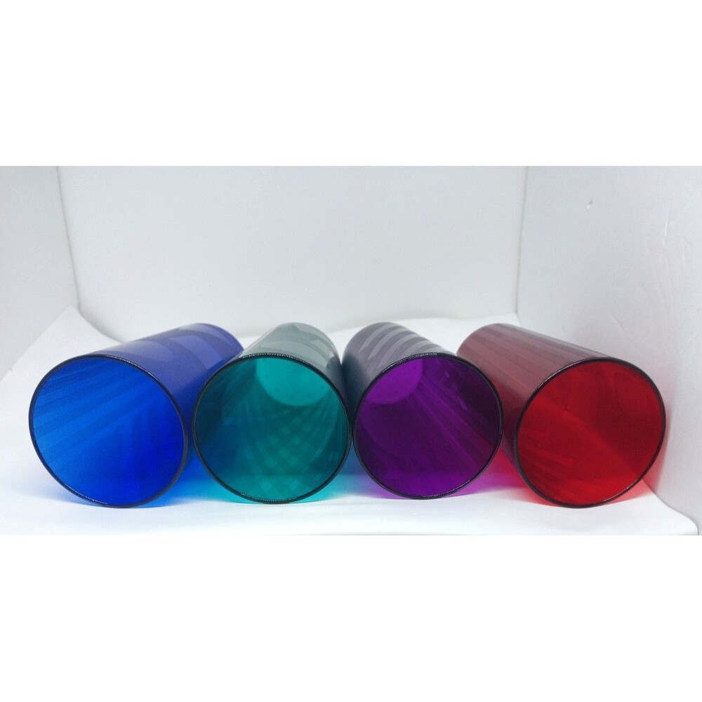Tupperware USA Made 14 oz Jewel Tone Multi Color Tumblers Set of 4 - Picture 5 of 13